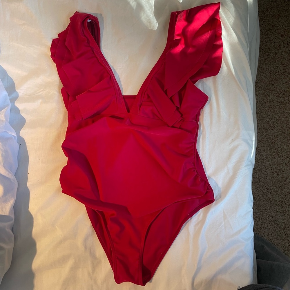 Maternity Ruffle One Piece Swimsuit